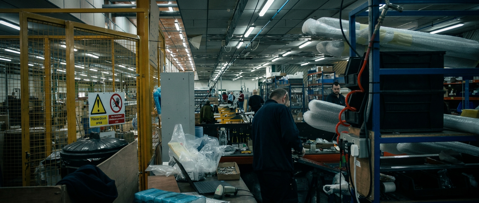 Makefast factory floor, Newtown, Powys