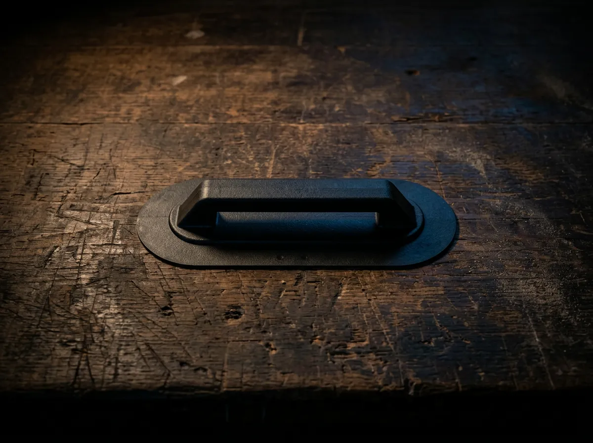 Makefast plastic webbing bridge on a moody workshop bench