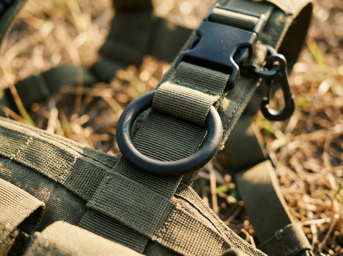Makefast nylon high-load O-ring on tactical harness